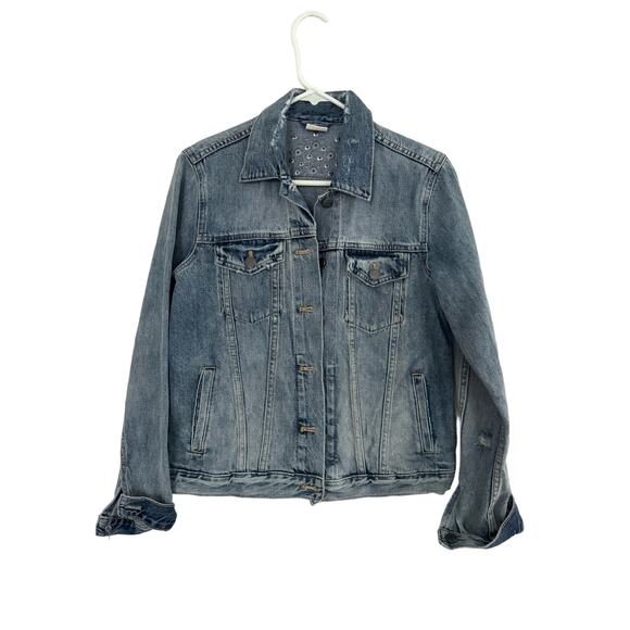 Gap 1969 Jackets & Blazers - Gap 1969 Distressed Denim Jacket with Studs Size Medium